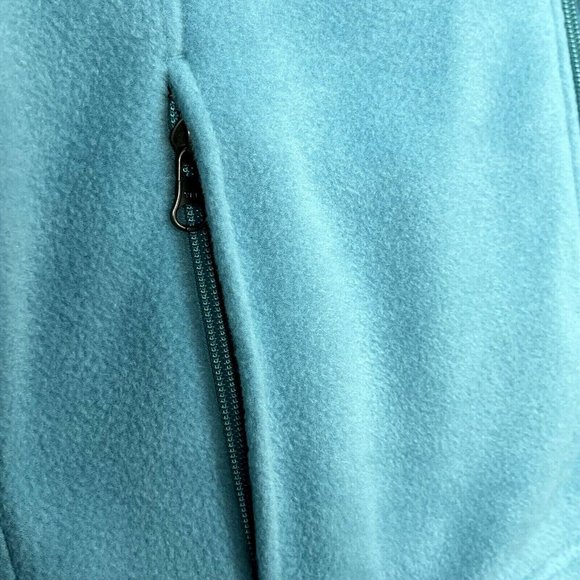 Columbia Youth Girls Full Zip Fleece Jacket Size 18 (XL) Aqua Zip Pockets - Picture 8 of 13